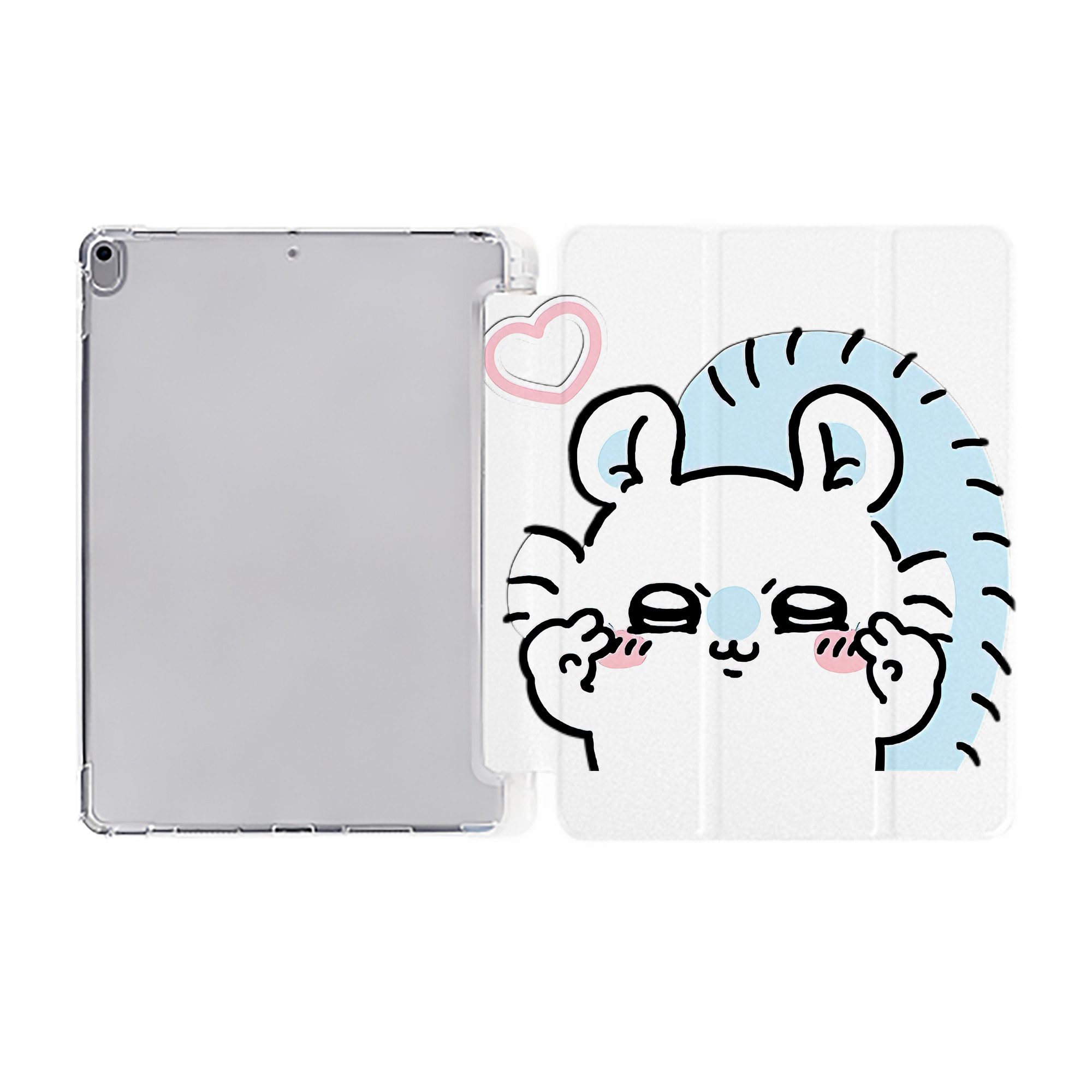 （画像用） ちいかわ モモンガ Chii-kawa Momonga IPad ケース ペン収納付き 三つ折りスタンド PUレザー×シリコン 対応機種9.5/10.5/10.9インチ